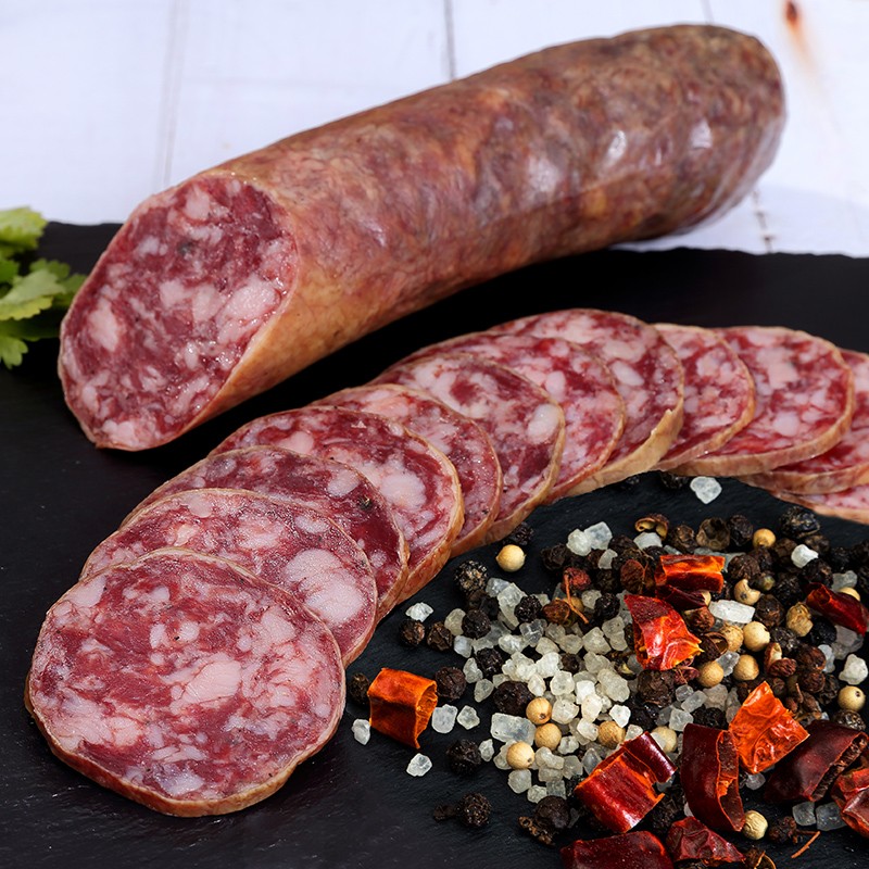 Iber Bellota 西班牙香肠伊比利亚原装进口choriz萨拉米里脊整根切片 即食生吃 西班牙橡果原味香肠550±克/根