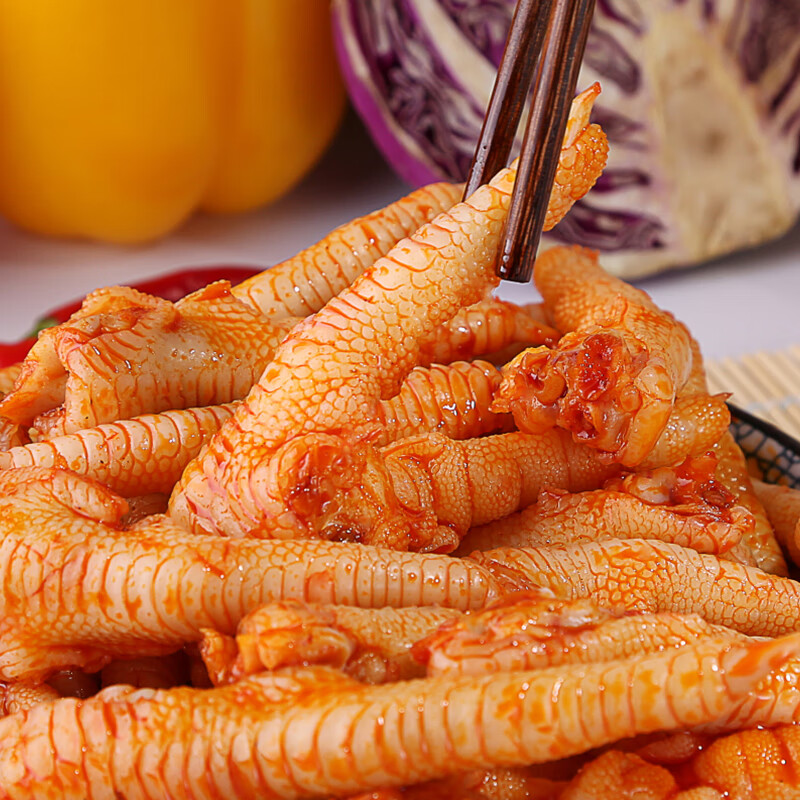 hywlkj张记 四川正宗泡椒红油凤爪80g袋装野山椒泡鸡爪泡鸡脚 红油