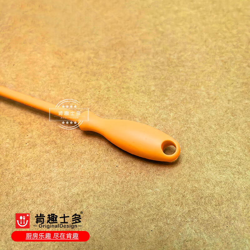 肯趣士多杯盖清洁刷一体化硅胶小刷头耐高温保温杯家用奶瓶清洗 橙色(24CM两只装)