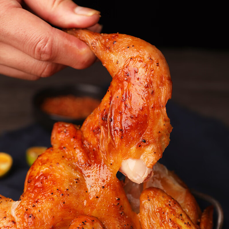 青草家蜜汁烤鸡整鸡腌制400g*4只鲜嫩多汁空气炸锅烤鸡半成品源头直发