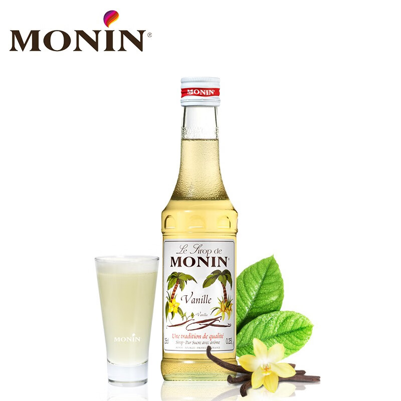 莫林（MONIN）香草风味糖浆 玻璃瓶装250ml 调鸡尾酒咖啡奶茶果汁饮料进口糖浆 香草风味 250ml