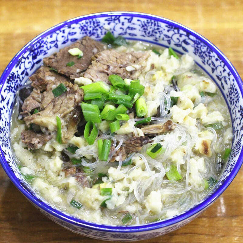 回民街小吃大皮院老孙家牛羊肉泡馍五连包 牛肉泡馍800g(160gx5袋)