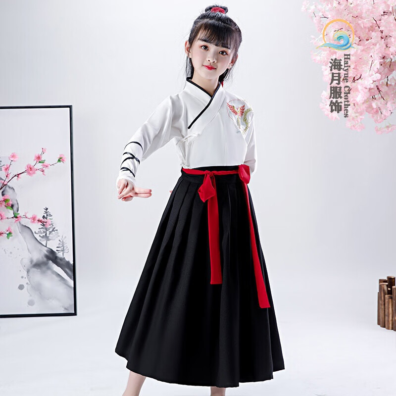 晨妍中国风古装儿童汉服女侠客女童超仙书童小女孩武侠表演服装夏