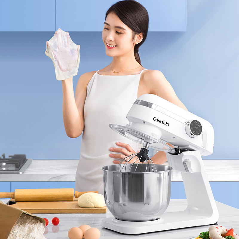 凯度(casdon) k5静音厨师机家用和面机搅面小型揉面多功能全自动 白色