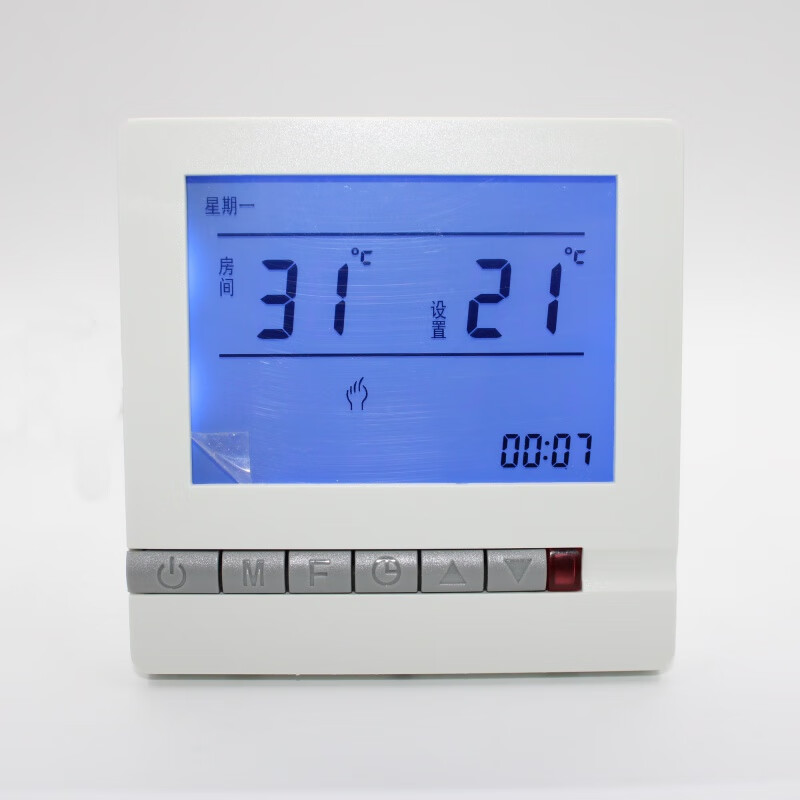 冠赢地暖温控器控制器恒温液晶地热温控开关执行器灰色水地暖控制面板