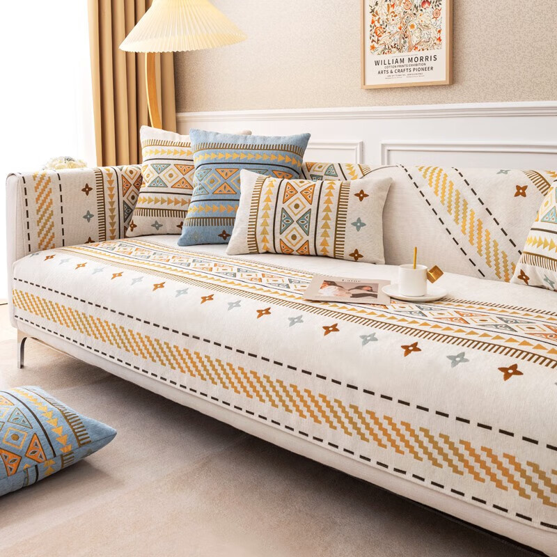 沙发垫四季通用雪尼尔防滑皮沙发罩套全包简约全盖沙发靠背巾组合沙发