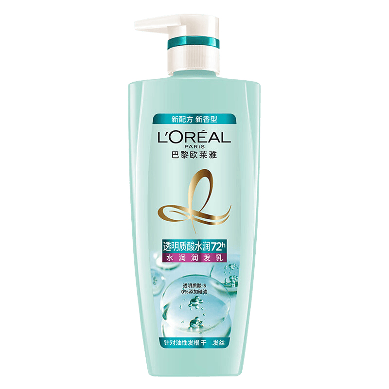 【准新品】欧莱雅透明质酸水润润发乳无硅油护发素500ml【临期清仓】  