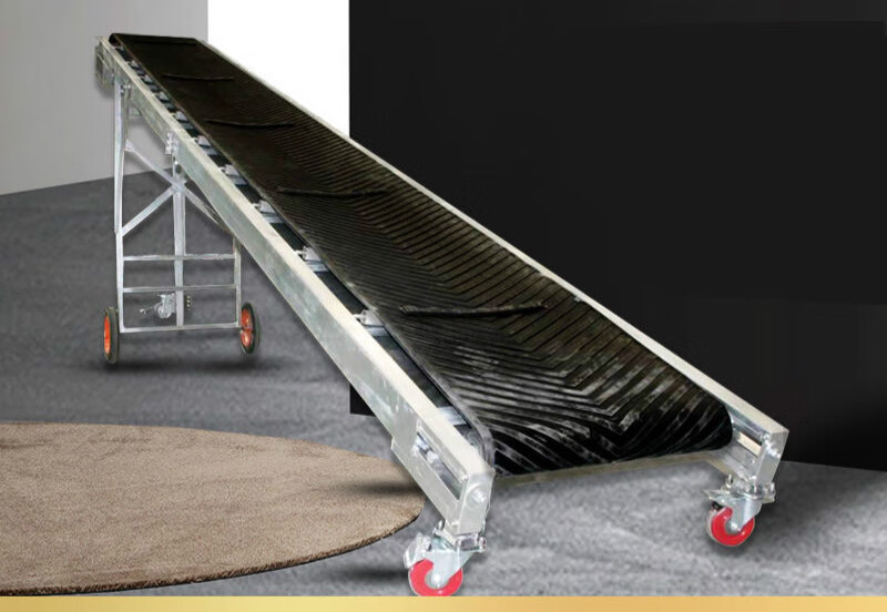 惠利得小型皮带传送带折叠式防滑物流装车防滑爬坡卸货移动流水线输送