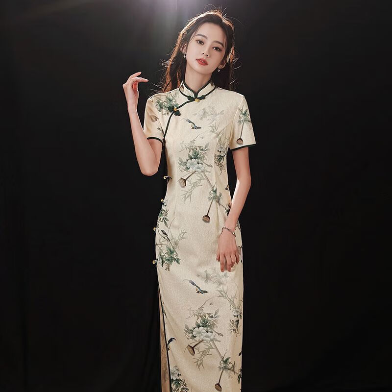 txschif夏日旅游拍照好看少女旗袍裙年轻款2024年新款气质高端复古