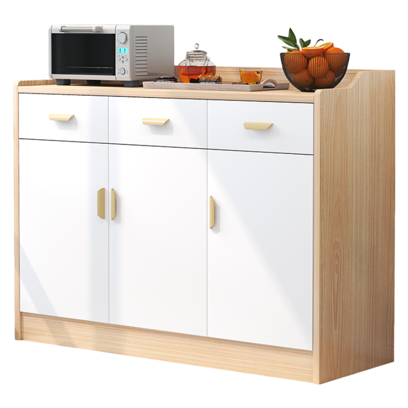 人文成家 斗柜简约卧室储物收纳柜家用客厅立柜抽屉柜现代阳台简易柜子 【两门一抽】60CM深胡桃色