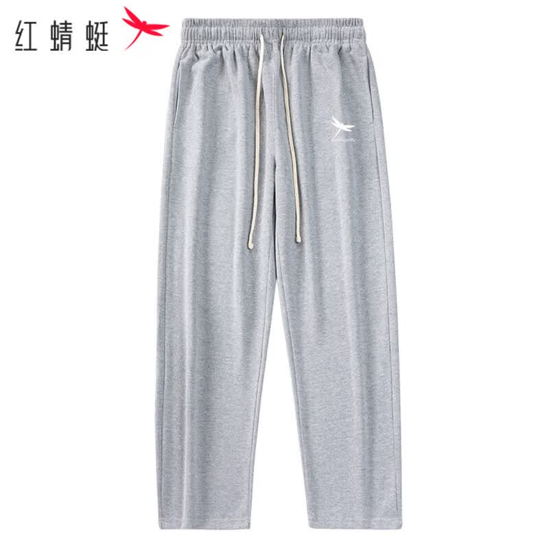 红蜻蜓（RED DRAGONFLY）休闲裤男商务休闲时尚简约百搭宽松运动棉质直筒长裤子 灰色 2XL 高性价比高么？