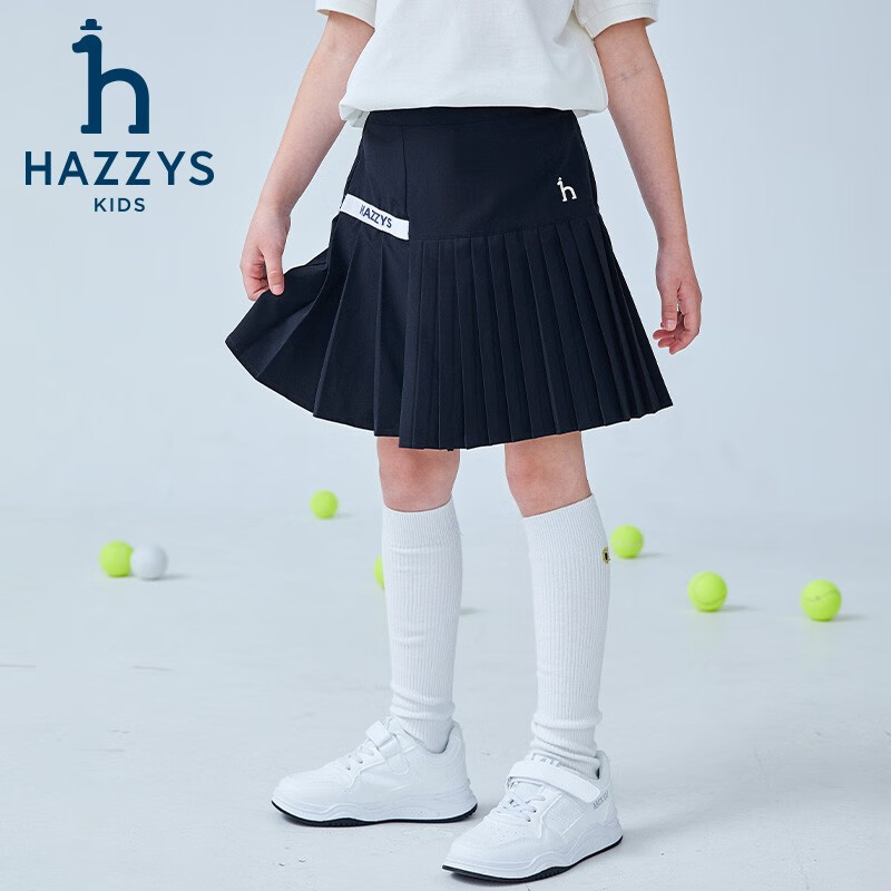 哈吉斯(HAZZYS)童装女童儿童短裤春新款速干凉爽透气弹力青春活力裙裤 本白 165