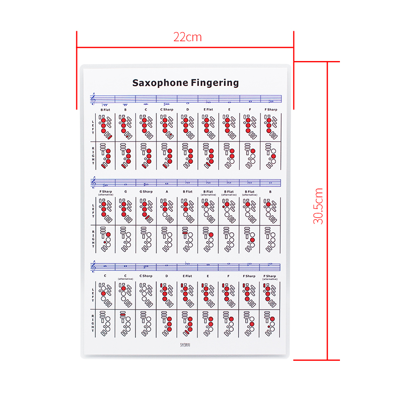 乐器和弦指法图解 指板音名图音阶吉他钢琴贝斯萨克斯 萨克斯指法图