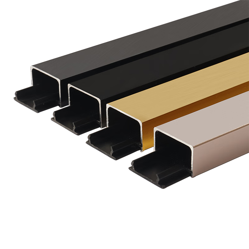 金装饰线条不锈钢金属铝合金u型槽吊顶t型钛合金收边条 下单备注颜色