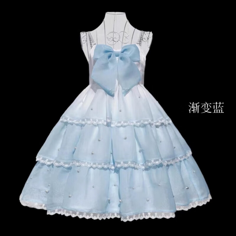 gxot小海妖渐变款轻lo裙软妹可爱日常lolita三段式jsk洛丽塔裙闺蜜装