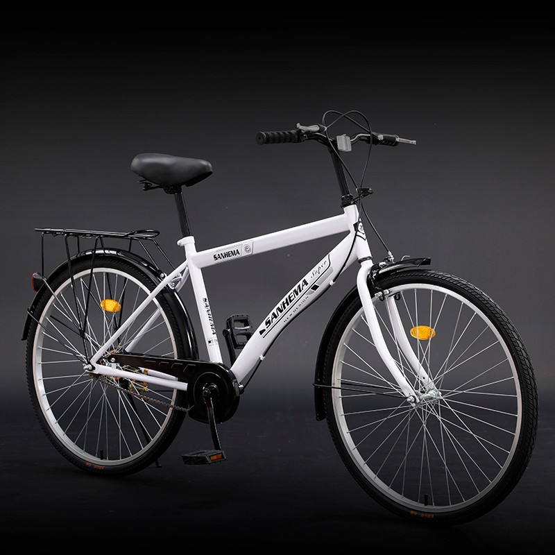 三河马26寸自行车成人单车轻便通勤成年女式淑女上班代步家用自行车