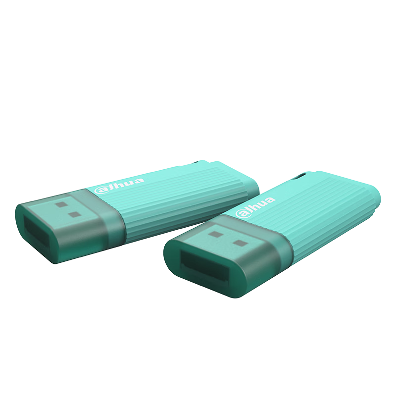 大华（dahua）32GB USB2.0 U盘 U126系列 读速150MB/s青色炫酷设计轻便小巧