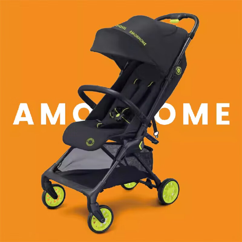 AMORHOME遛娃神器可坐可躺轻便折叠婴儿推车0-3岁 碳