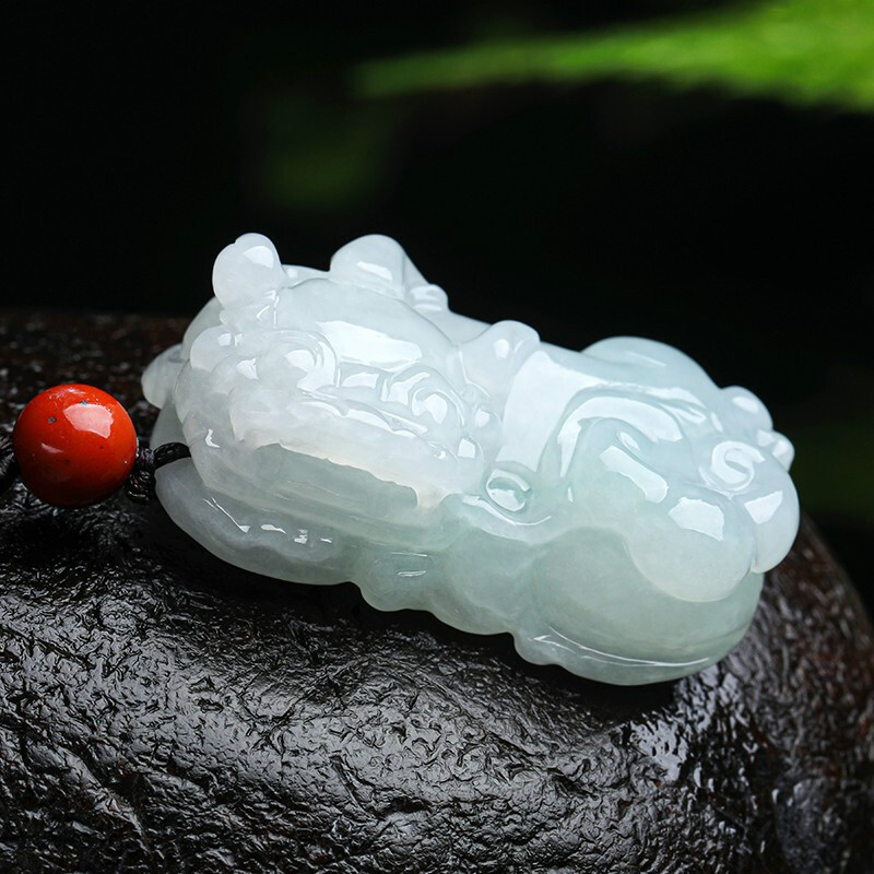 lism翡翠貔貅吊坠冰糯种霸王貔貅玉石玉器男女款项链挂件礼物