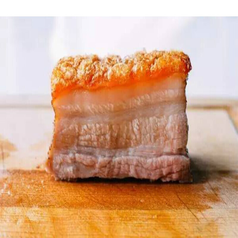 虎钢馋广东农家新鲜脆皮烧猪肉烧肉叉烧肉烧腩肉烤猪肉深井熟食500g