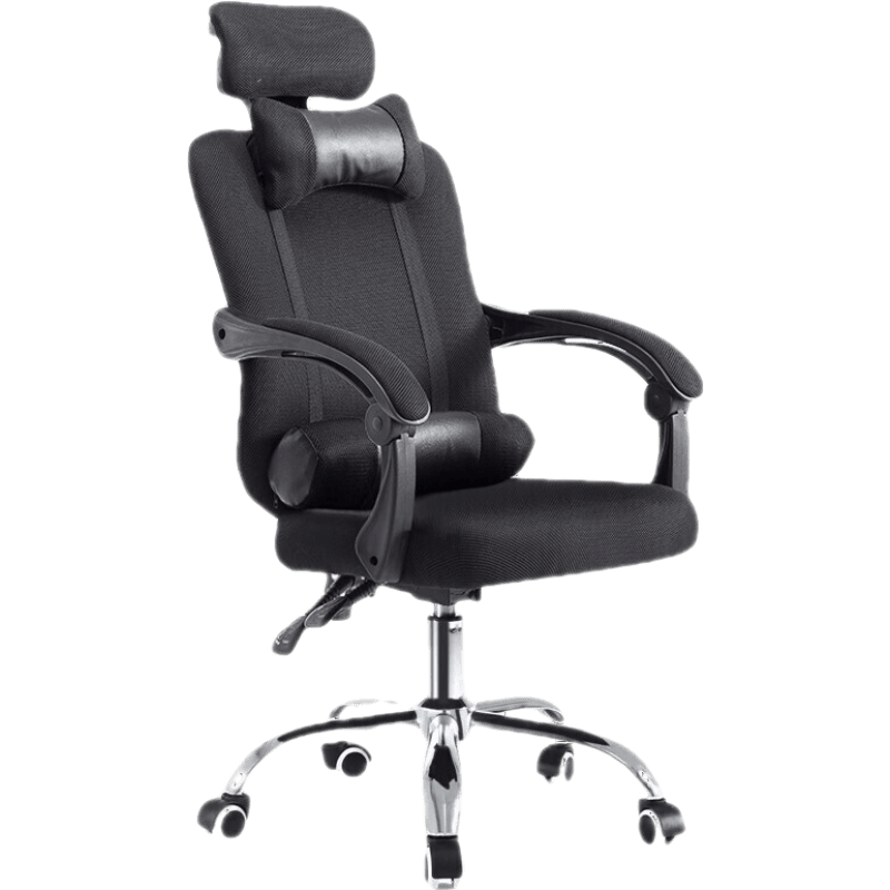 古雷诺斯 电脑椅子人体工学可躺搁脚家用转椅办公椅老板椅靠背椅弓形办公室学习网椅座椅午休直播游戏电竞椅 黑色