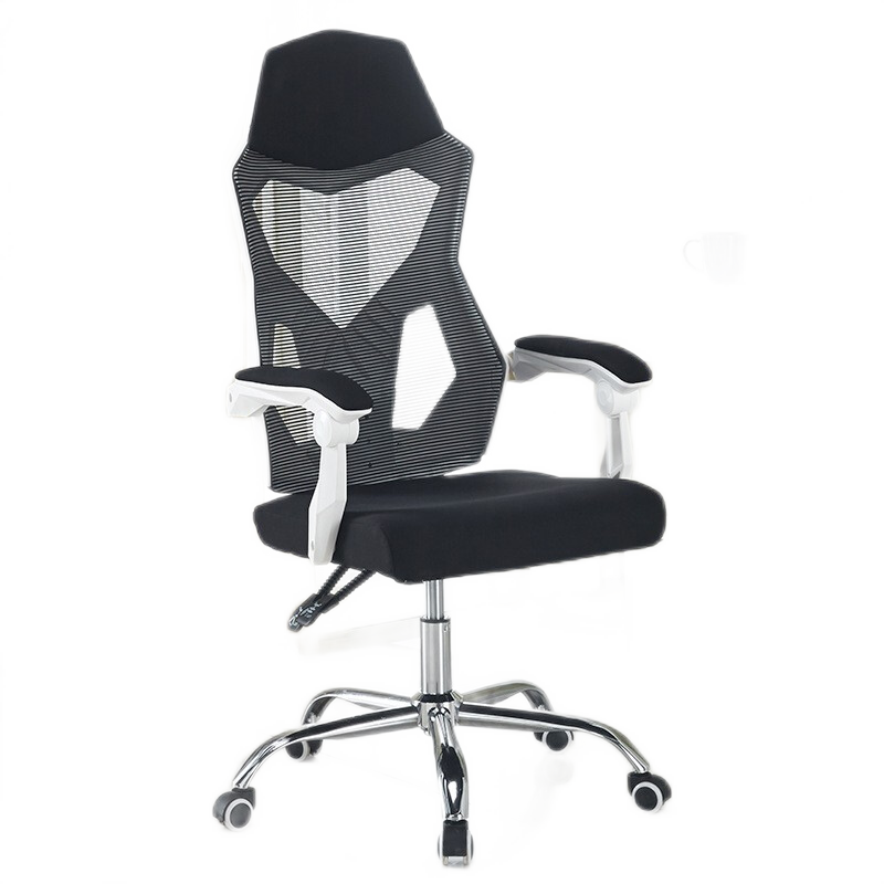 古雷诺斯 电竞椅家用舒适久坐电竞技椅子男生人体工学座椅转椅老板椅电脑椅 S157-02-白黑