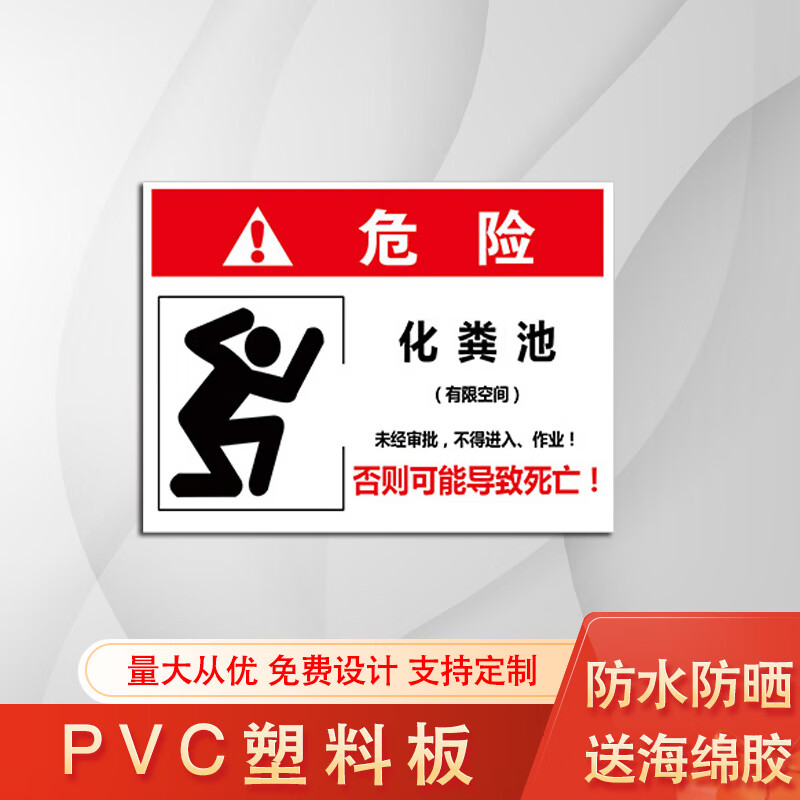表面处理储罐作业安全有限空间受限警告标识标示标志 wxf-01化粪池