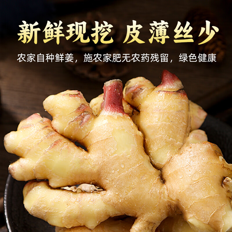 牛爱鲜云南小黄姜新鲜蔬菜年货节生姜老姜种子现挖沙姜 小黄姜带箱5斤净重4.5斤