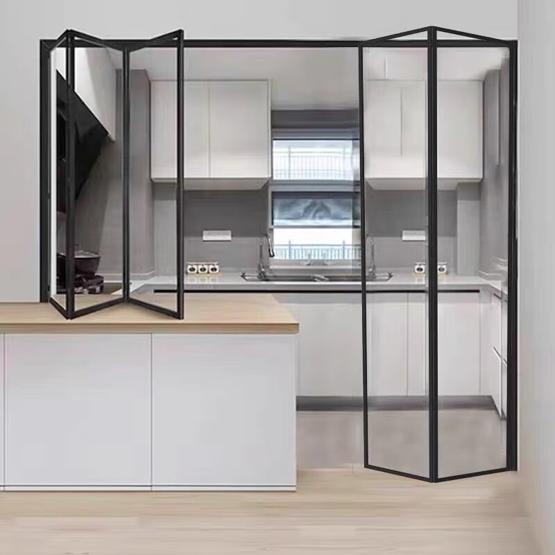 润华年网红无轨厨房折叠门隔断门卫生间厕所阳台客厅铝合金推拉门玻璃