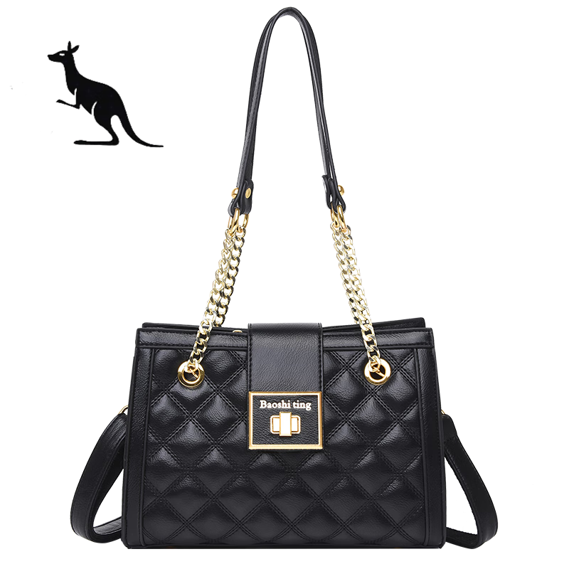 酷奇袋鼠(kuqidaishu)七夕节礼物2023春夏新款菱格小香风女包时尚链条