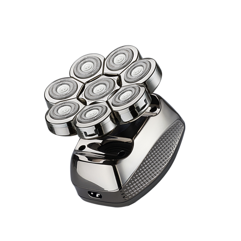 约克 (YUEKE)剃光头神器多刀头自刮胡须刀多功能剃须刀男士电动刮胡刀送男友送老公情人节礼物礼品 八刀头单机+收纳包