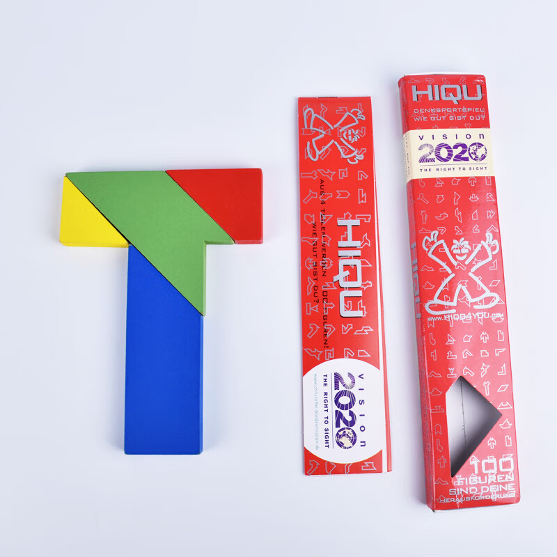 吉斯凡四巧板t字之谜t字迷儿童智力拼图玩具幼儿园学生成人早教教具 t