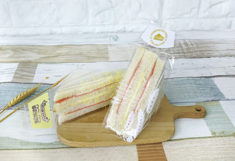 hywlkj高品质三明治包装袋子打包袋一次性透明三文治三角蛋糕烘焙包装