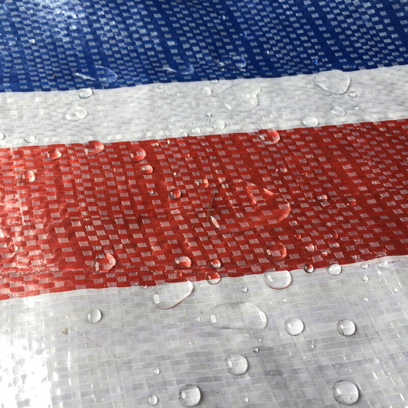 塑料布彩布防水布裝修篷布彩條布花油布遮陽布戶外三色紙防雨布 2米*60米普通雙面膜