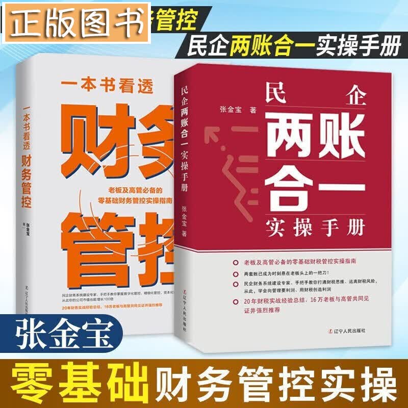 【多规格】民企两账合一实操手册 张金宝 一本书看透财务管控 避税1+2节税工程邱庆剑 税收筹划一本通 民企两账合一实操手册+一本书看透财务管控【张金宝】