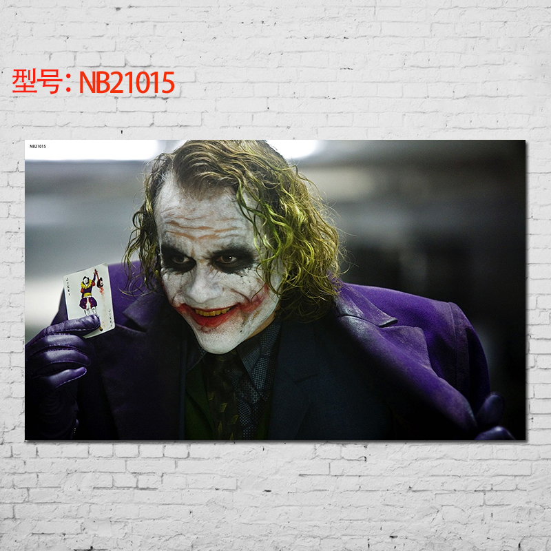 小丑蝙蝠侠动漫电影海报装饰画咖啡馆照片相框墙 nb21015 50*30cm