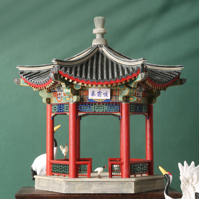 隐榫筑木唳霜皋中国古建筑模型榫卯积木榫牟建筑卯榫木质徽派国产摆件 静宜园二十八景唳霜皋 唳霜皋高性价比高么？