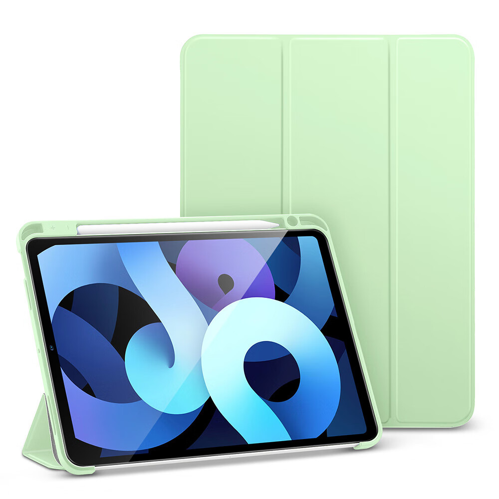 亿色适用于iPad保护套2019/2020/2021款Air5/4苹果平板防摔保护壳 mini 6壳Pro12.9 【清新绿】软后壳带笔槽|ipad air 4/5