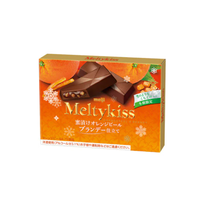 明治meijimeltykiss雪吻巧克力橙皮白兰地草莓送女友礼物日本年货零食