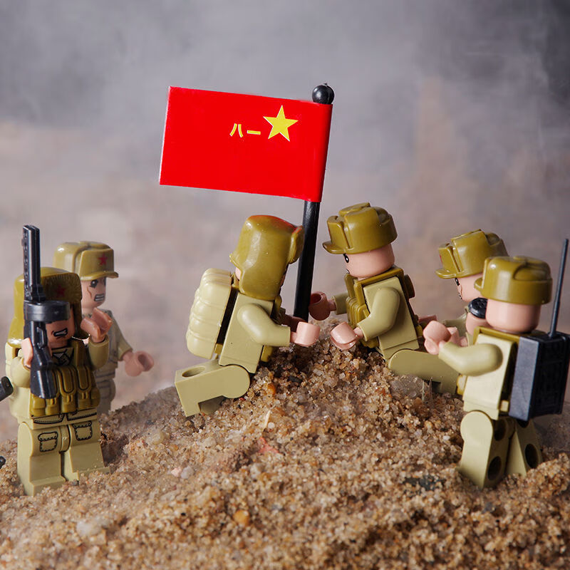 乐··高(lego)志愿军抗美援朝积木5二战场景八路军人仔6岁男孩拼装