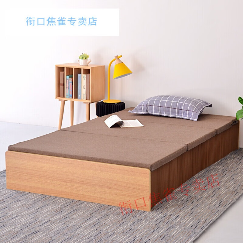 纸板床 多功能创意省空间纸家具隐形风琴床小户型办公室午休家用可