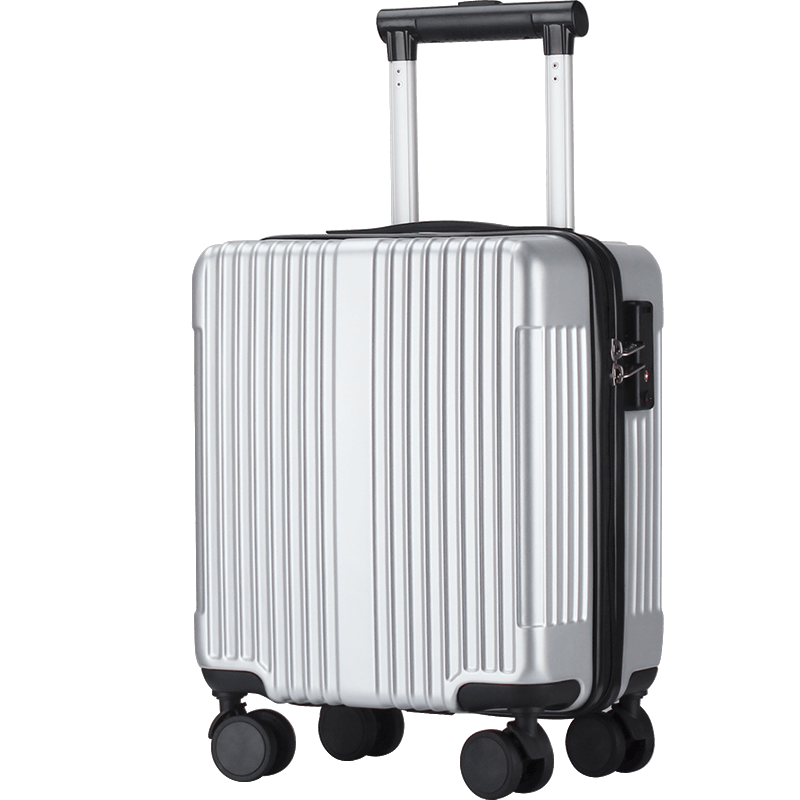 翻译官 20*30*40春秋登机拉杆箱15轻小旅行李箱迷你机长密码男女手提箱 拉链 金属银 防刮 15英寸 春秋定制登机箱20*30*40