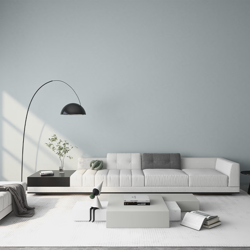 蓝绣(lbmuokx) 奶油色现代简约无缝墙布全屋客厅卧室背景墙素色高级感