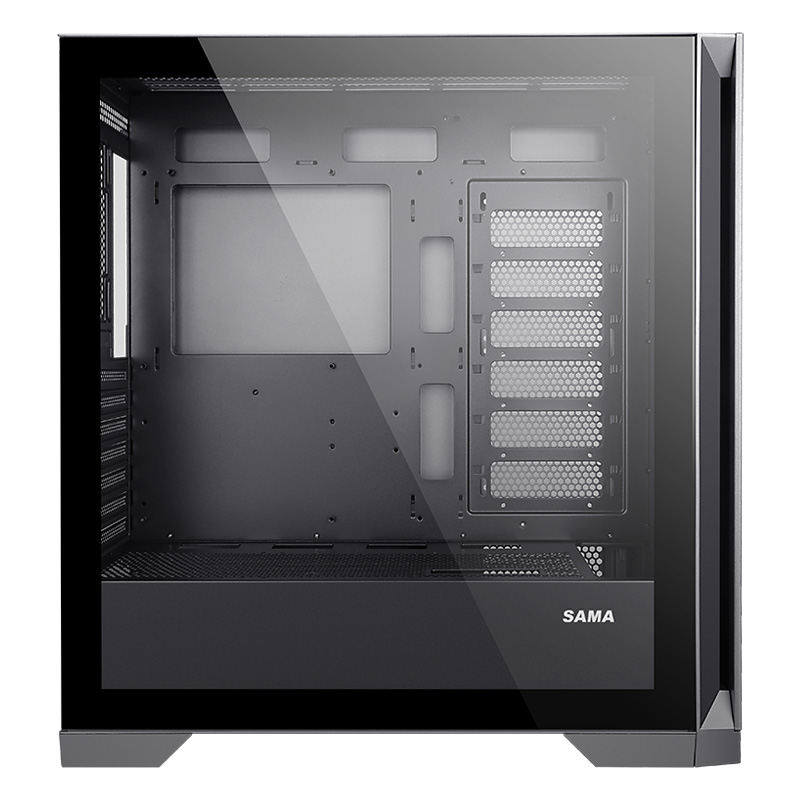 先马 (SAMA) 原神 钛灰色 台式电脑主机箱 12风扇位机箱会挡显卡接口吗？
