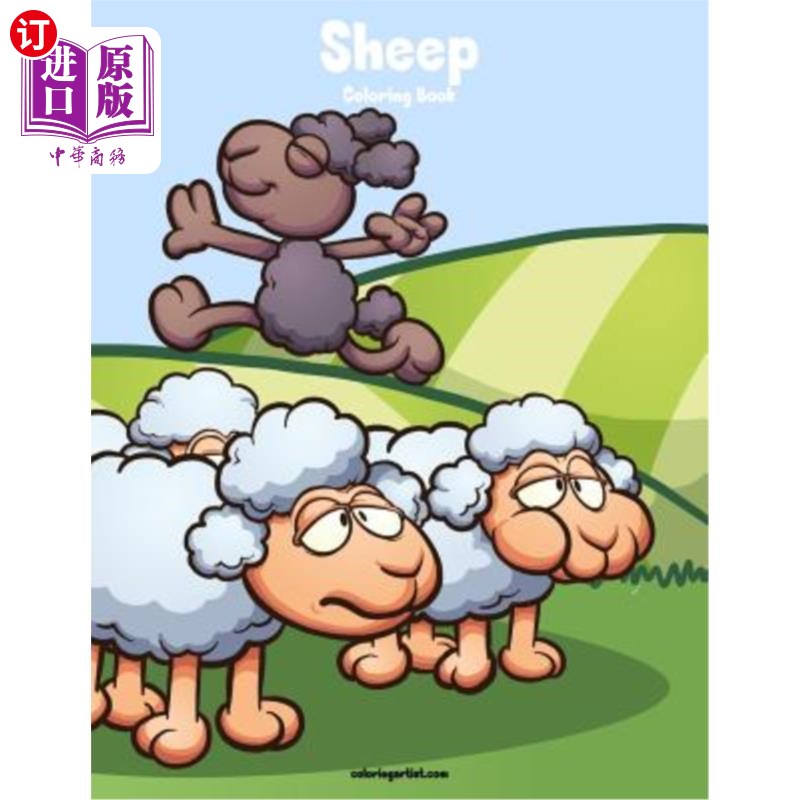 海外直订sheep coloring book 1 羊色书1