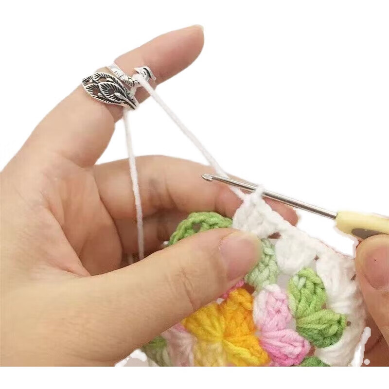 卡莱文带线神器创意复古开口孔雀戒指女民族风凤凰做旧钩针钩毛线戒指