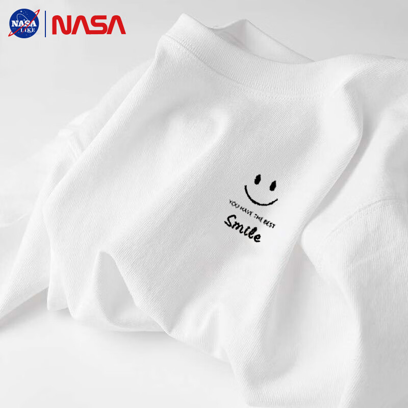 NASALIKE潮牌短袖t恤男夏季潮流圆领宽松纯棉学生上衣服打底衫 白色 S 怎么看?