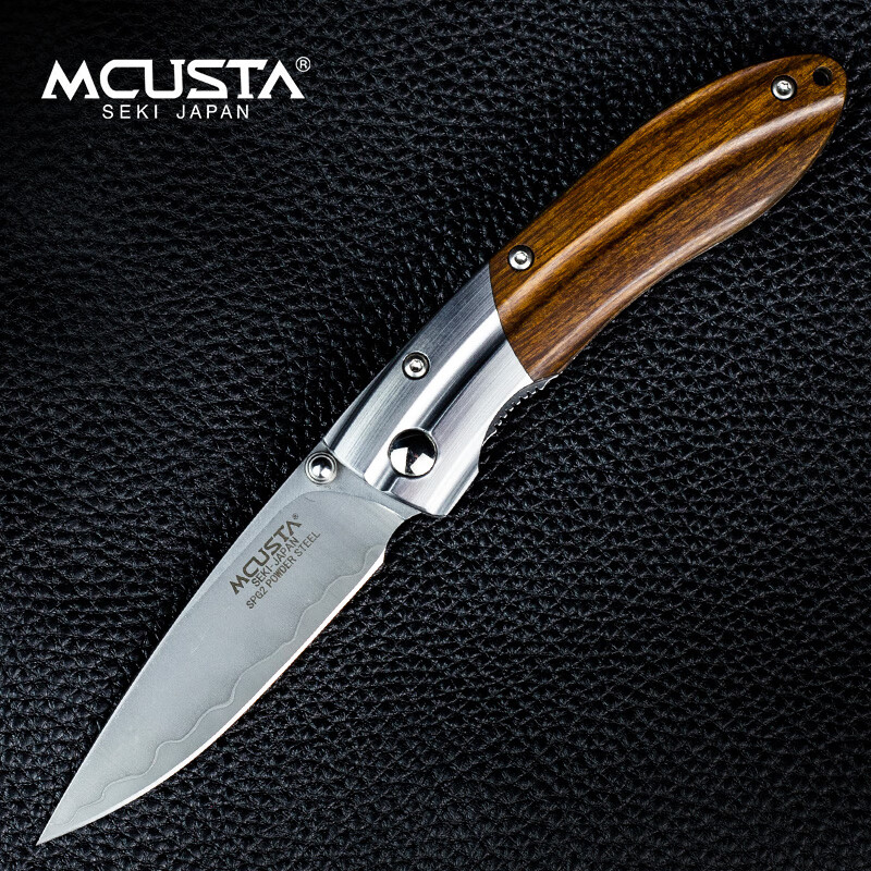mcusta日本进口mcusta传世家徽三枚钢随身口袋刀高端收藏把玩折叠刀