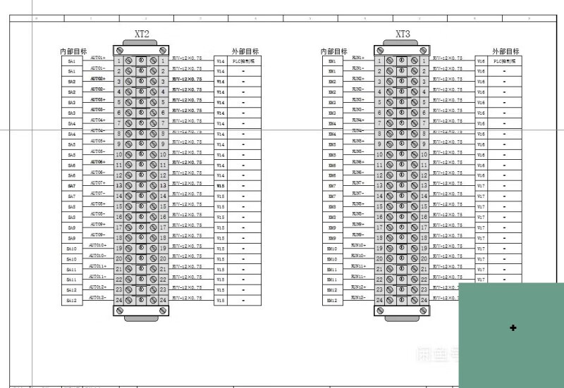 Eplan端子连接图表格。单层 双层 三