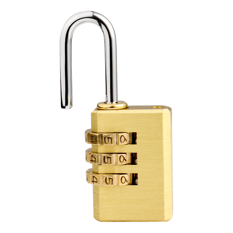 奥本密码铜挂锁 箱包锁 宿舍健身房储物柜门锁 工具箱腰圆密码锁201